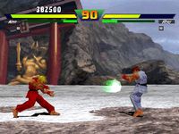 une photo d'Ã©cran de Street Fighter EX plus Alpha sur Sony Playstation